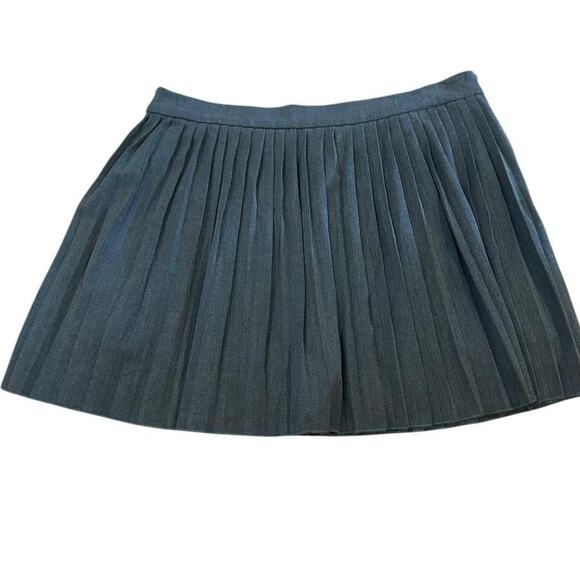 Grey pleated mini skort miniskirt - Picture 1 of 6